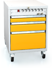 Werkstattwagen für Werkbänke 820 x 555 x 600 - 3x Schubladen-Elektro-Luft